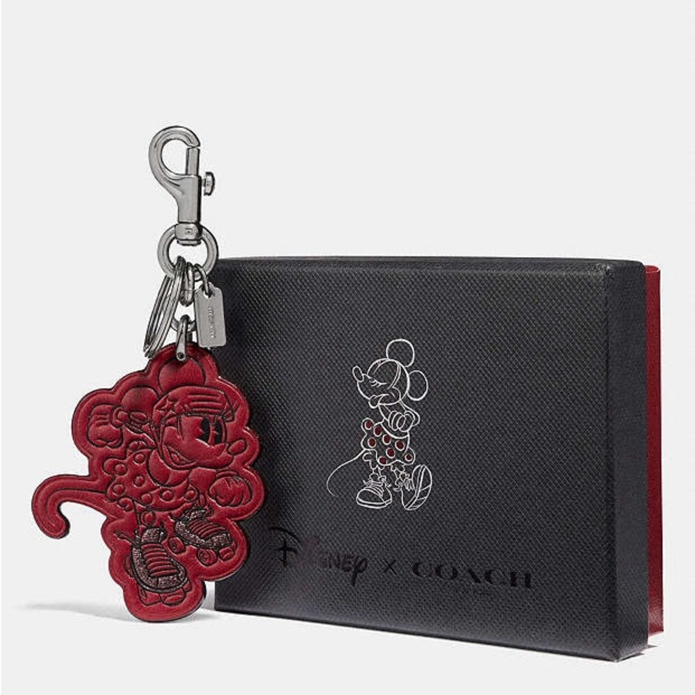 NWT Coach Minnie Mouse Rollerskate Key Chain Bag Charm Special Edition, with Box